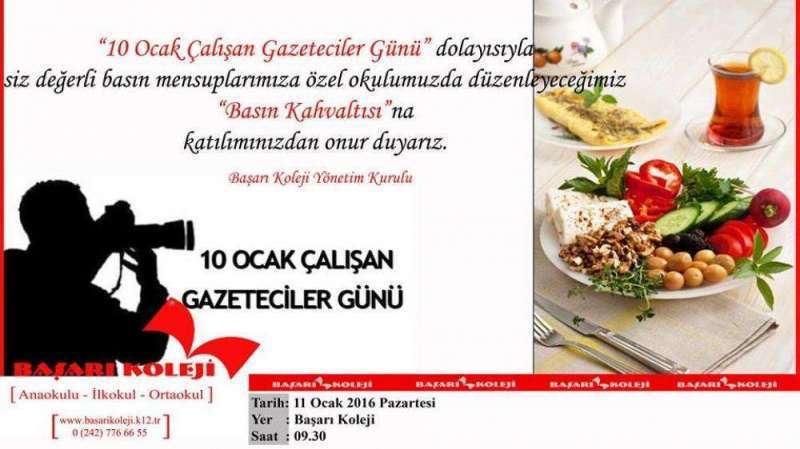 BAŞARI KOLEJİ MANAVGAT BASININI KAHVALTIYA DAVET EDİYOR!