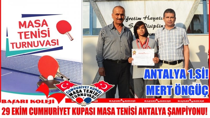 29 EKİM CUMHURİYET KUPASI MASA TENİSİ ANTALYA ŞAMPİYONU!