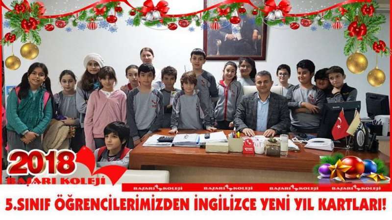 5.SINIF ÖĞRENCİLERİMİZDEN İNGİLİZCE YENİ YIL KARTLARI!