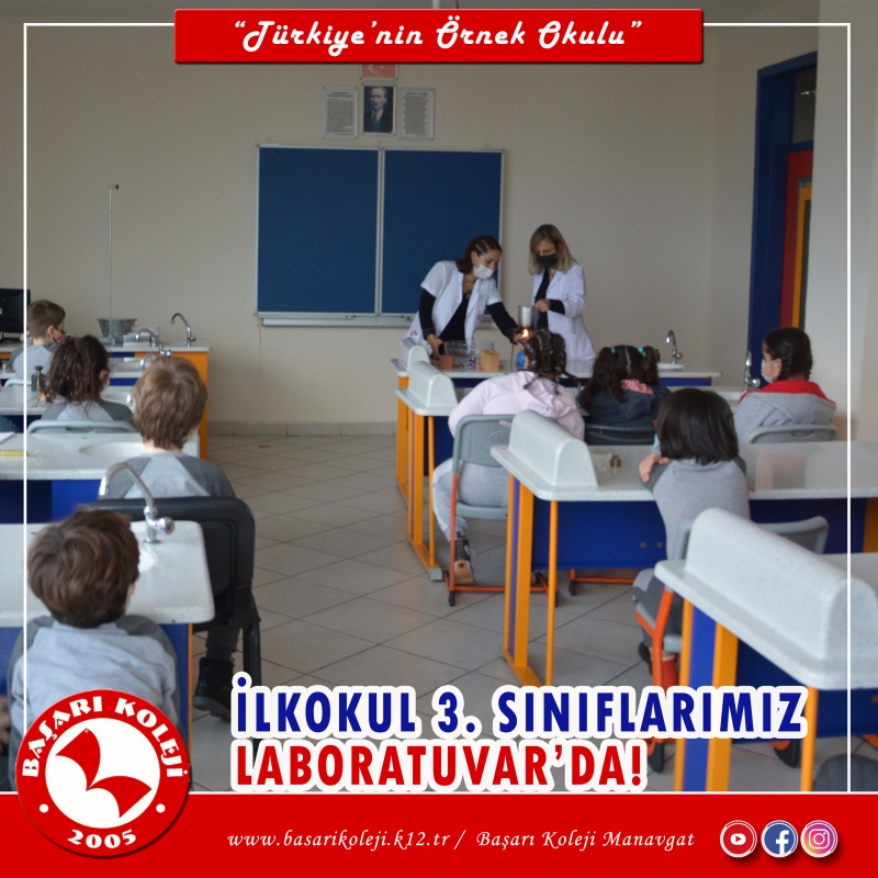 İlkokul 3. Sınıf Öğrencilerimiz Fen Laboratuvarında