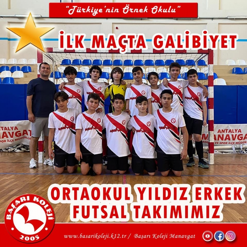 ORTAOKUL YILDIZ ERKEK FUTSAL TAKIMIMIZ İLK MAÇINDA GALİBİYET ALDI! 