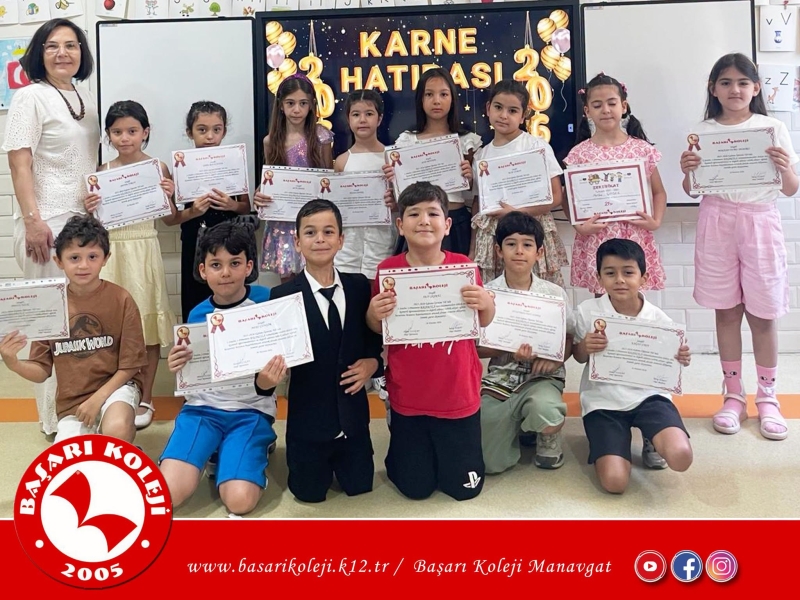 ÖZEL AKDENİZ BAŞARI KOLEJİ İLKOKULU ÖĞRENCİLERİNİN KARNE HEYECANI